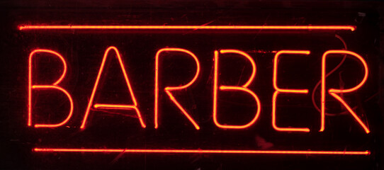 Neon barber sign