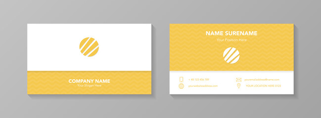 Business card design with modern icons. Vector