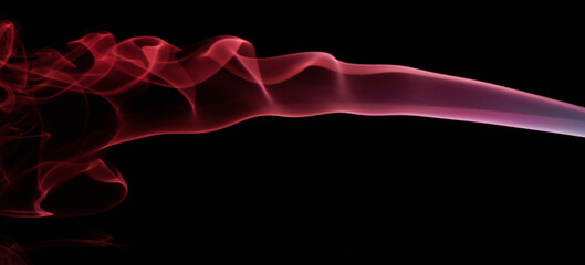 Abstract red smoke flow swirl