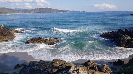 waves on the beach,trip to korea