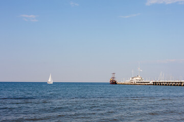 ships to the pier, poland, sopot