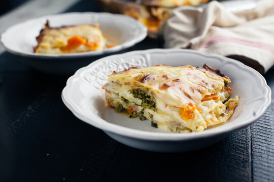 Homemade lasagna with vegetables