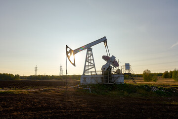 Fototapeta premium Technological oil and gas production. Production, transportation and processing of oil and gas. Production for the world's population.