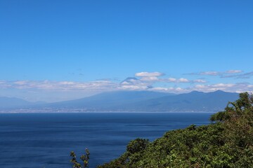 出逢い岬から見た富士山（静岡県沼津市）