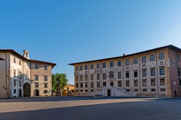 Fototapeta na wymiar Piazza dei Cavalieri at Pisa, Tuscany Region in Italy 