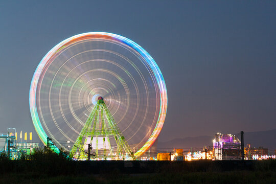 Ferris wheel at night