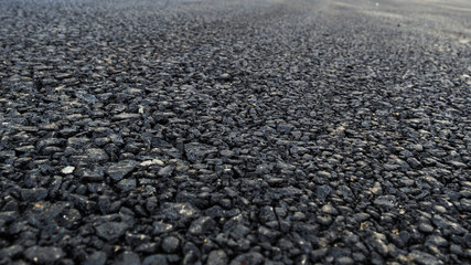 New asphalt surface. Asphalt background and texture.