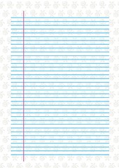 note sheet with pink pattern, pixel art