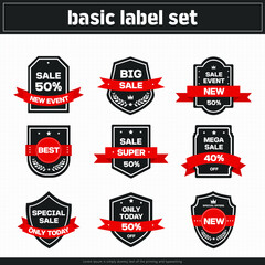 Illustration,label,advertisement :Variant set of labels