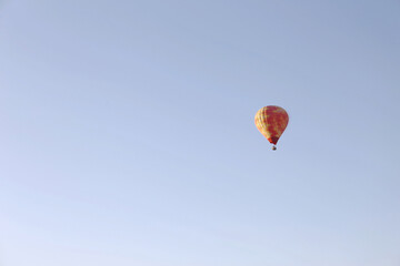 hot air balloon in the blue sky