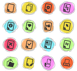 Documents icons set