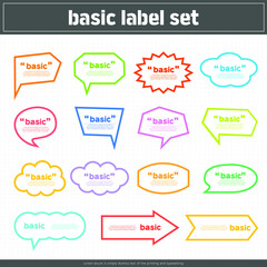 Illustration,label,advertisement :Variant set of labels