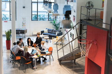 Meeting in a contemporary office