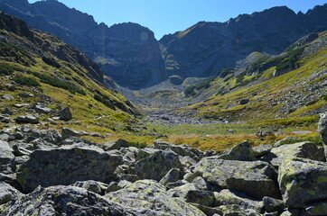 Szlak na Wrota Chałubińskiego przez Dolinę za Mnichem, Tatry, Polska
