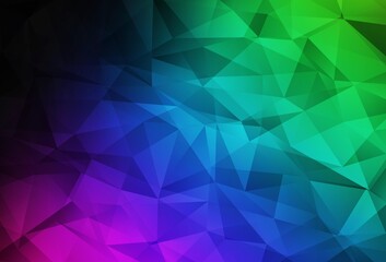 Dark Multicolor vector abstract polygonal background.