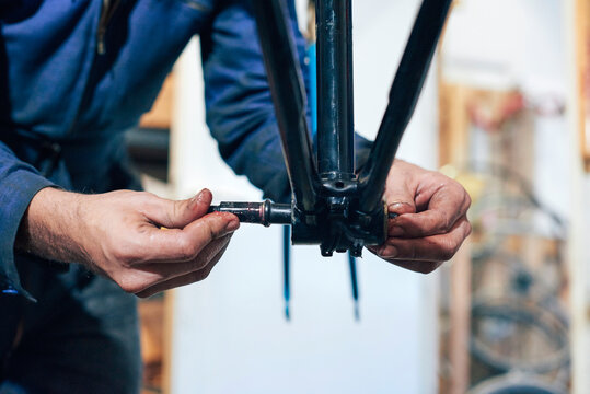 Hand details of mechanic
