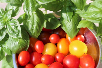 Tomaten und Basilikum