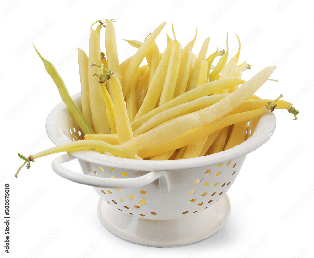 Wall mural yellow beans in white colander