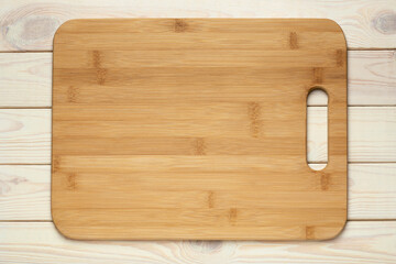 Top view wood cutting board copy space