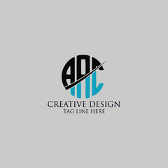 AAC Letter Logo Design Cross Monogram Icon.
