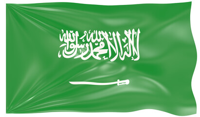 3d Illustration of a Waving Flag of Saudi Arabia
