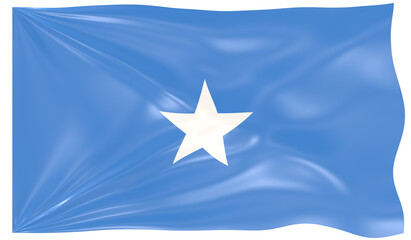 3d Illustration of a Waving Flag of Somalia