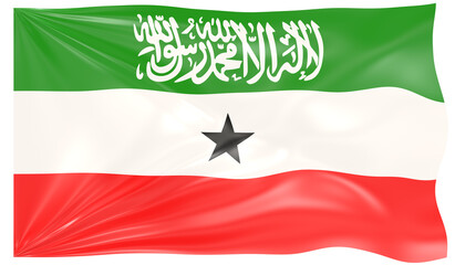 3d Illustration of a Waving Flag of Somaliland