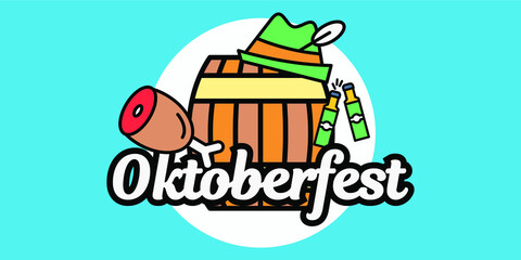 Oktoberfest beer festival, banners and posters. beer festival in oktoberfest Germany