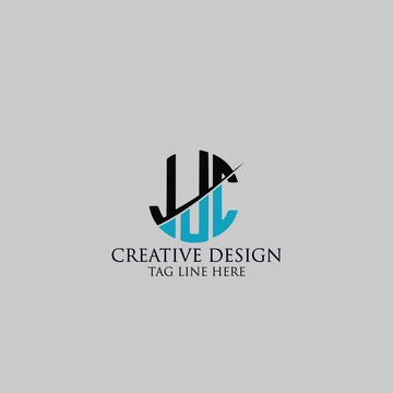 JJC Letter Logo Design Cross Monogram Icon.
