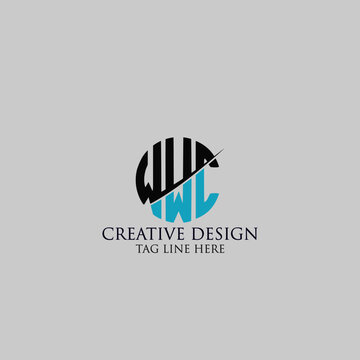WWC Letter Logo Design Cross Monogram Icon.
