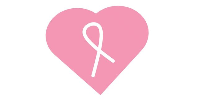Breast Cancer logo. Pink ribbon cancer awareness on black background, cancer awareness. Modern style logo for october month awareness campaigns. World Breast Cancer Awareness Day