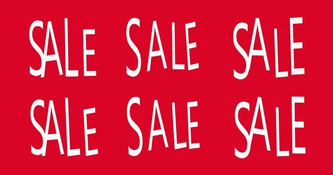 SALE banner template, printable flyers, red color, for advertisement, animation	