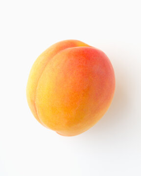 ripen apricot on white background