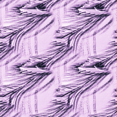Seamless Zoo. Lilac Pattern Pheasant. Purple