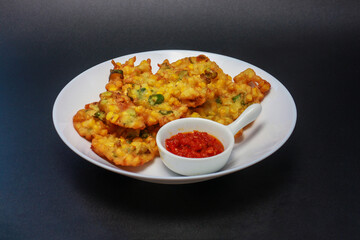 Indonesian food. Fried snacks, made of flour and corn
