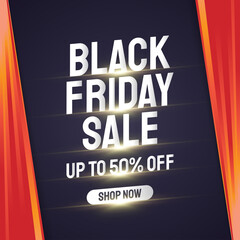 Black Friday sale banner with creative concept
