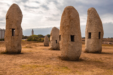 decorative rocks near the cliffs with views