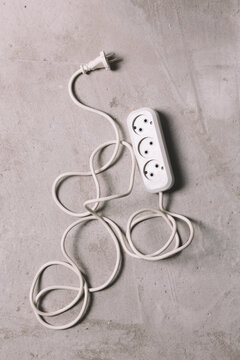 white electric extension cable