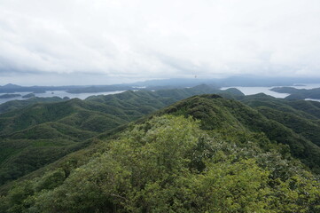 Fototapeta premium 대마도 정상에서 보는 절경