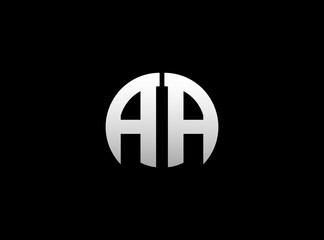 Lettermark logo AA. logo initials double letter A. Logo design identity or abbreviation letters.