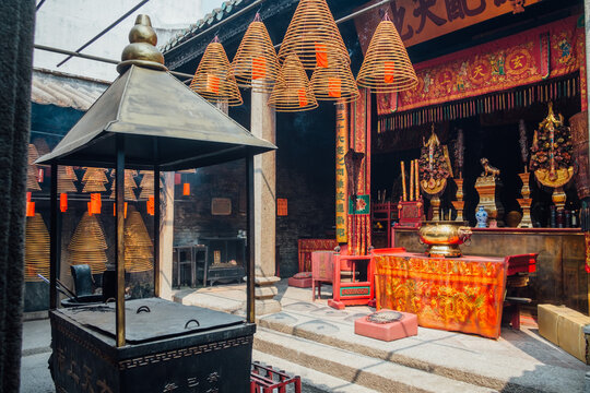 A Buddhist temple in Hong Kong
