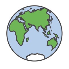 Globe and The Earth vector icon for computer and mobile phone apps