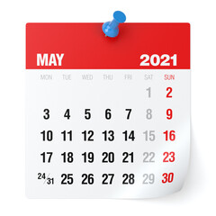 May 2021 - Calendar