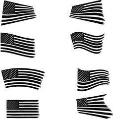 Distressed American Flag - Set of the American Flags