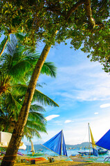 Fototapeta na wymiar Boracay Island on a sunny day, Philippines