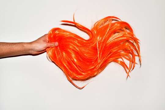 man with red hair wig