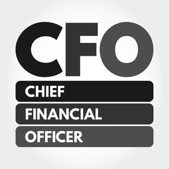 CFO - Chief Financial Officer acronym, business concept background