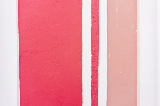 Pink and white wall
