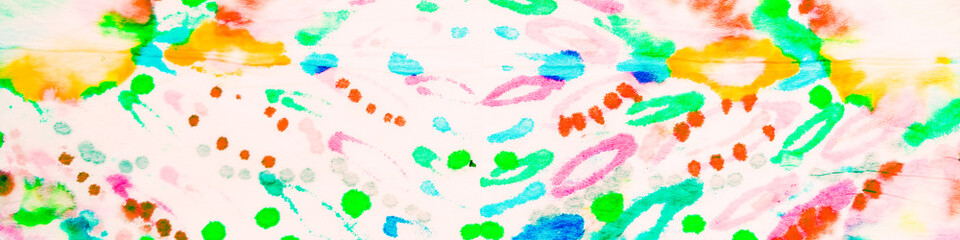 Orange Tie Dye Illustration. Navy Stylish