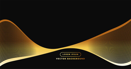 Abstract banner wave line art text poster with space of your text, vector illustration Design.